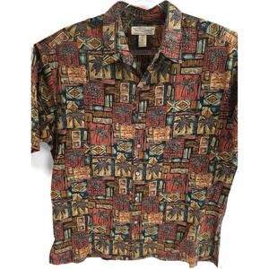 Tori Richard Shirt Mens XL Multicolor Cotton Lawn‎ Hawaiian Made USA Button Up